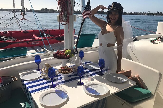 2.5-Hour Small-Group Catamaran Sunset Sail with Drinks - A quiet sunset sail instead of a harbor party