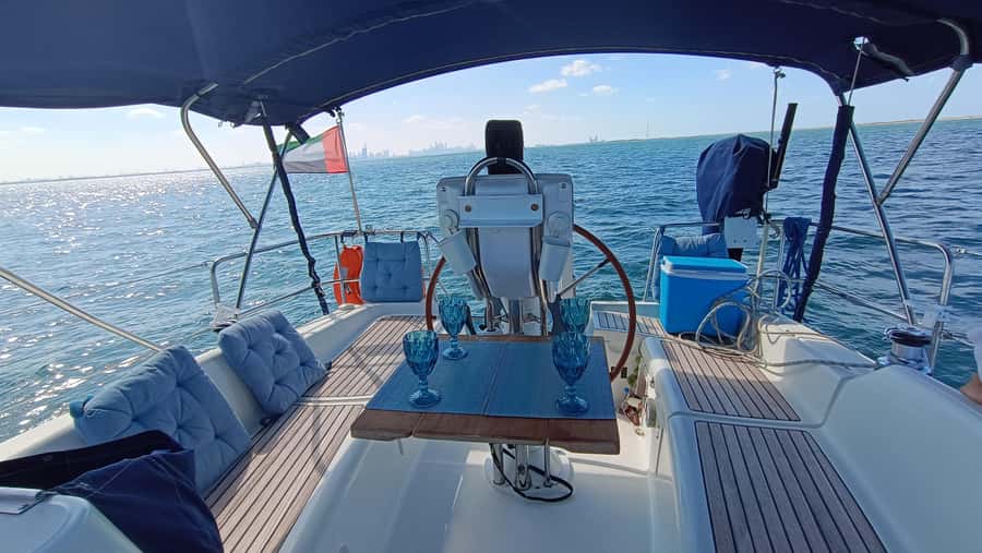 3 hrs Sailboat sea adventure in Dubai with Burj Khalifa view - Sailing toward The World Islands