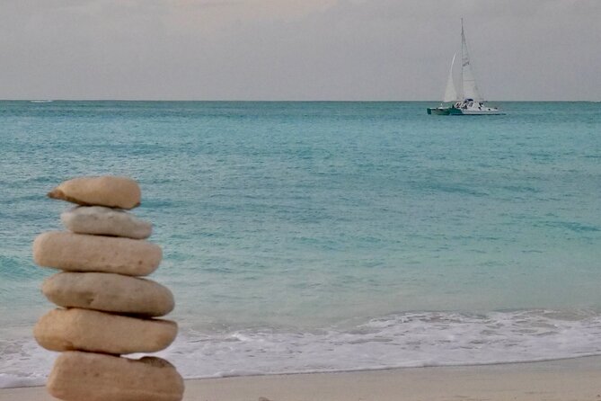 4 Hour Private Catamaran Sail and Snorkel from Grace Bay Beach, Providenciales - Food, drinks, and the open-bar setup