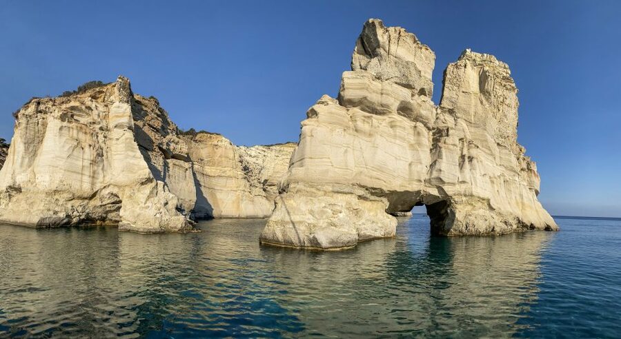 Adamas: Milos & Polyaigos Full-Day Sailboat Tour with Lunch - Cape Vani closes the coastal story