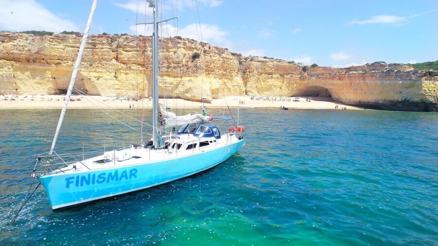 Albufeira: Sailing Boat Cruise BBQ & Open Bar on the Beach - Key points at a glance
