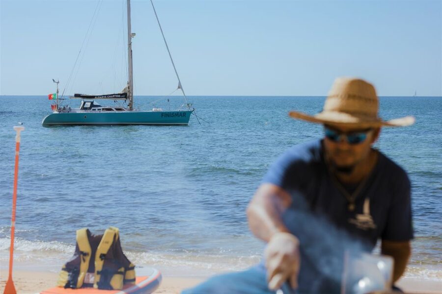 Albufeira: Sailing Boat Cruise BBQ & Open Bar on the Beach - The crew and the tone of the day