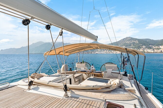 Amalfi Skip the Crowds Private Chill Experience on a Sail Yacht - Praiano and Positano from offshore