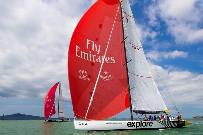 America's Cup Sailing on Auckland's Waitemata Harbour - The Waitemata Harbour view from the water