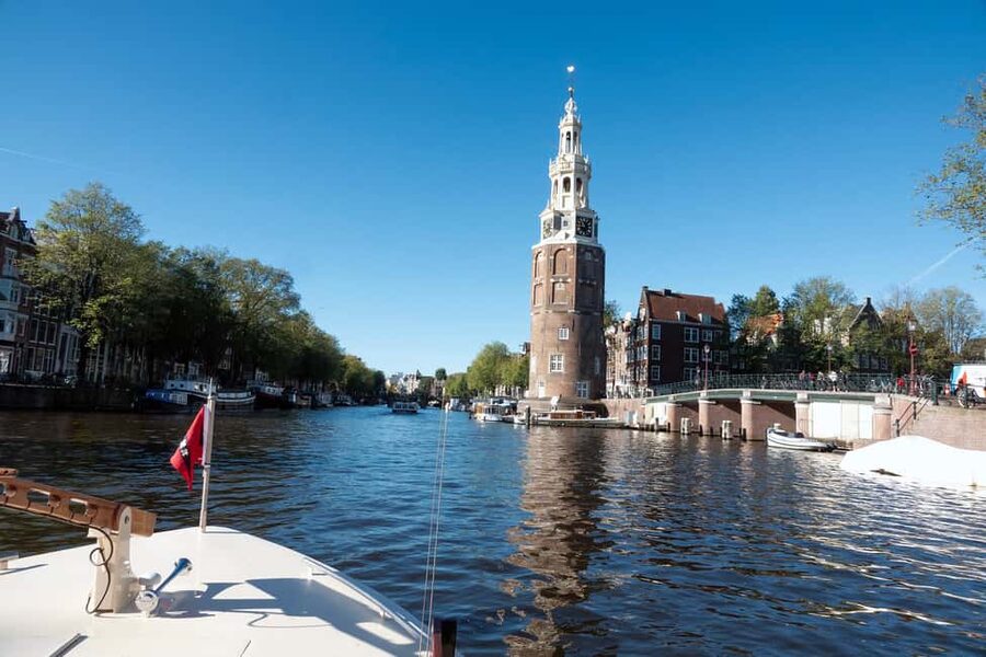 Amsterdam: Fly High with This is Holland & Sail the Canals - Westerkerk and the Magere Brug