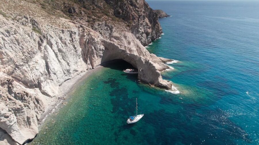 Antiparos: Private Sailing Cruise with Swim Stops and Lunch - Faneromeni Bay and the ride home