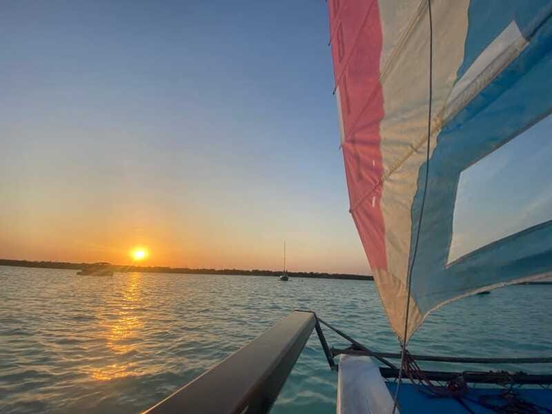 Bacalar: Sail Away with a Hobie Cat Catamaran - Birds Island and the quieter middle of the trip