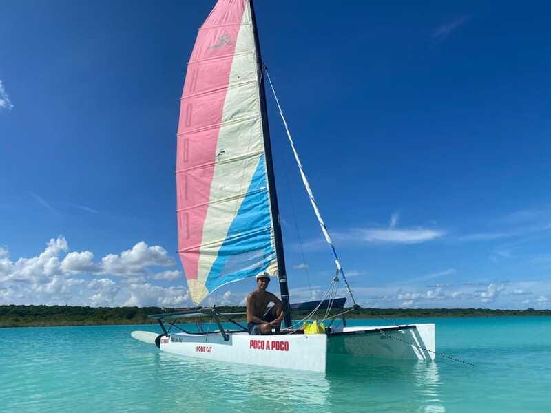 Bacalar: Sail Away with a Hobie Cat Catamaran - Cocalitos: the second swim break
