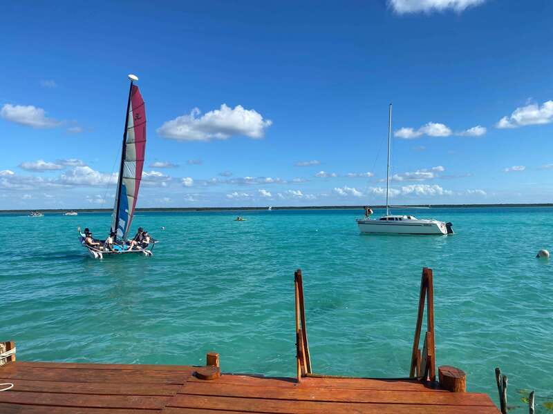 Bacalar: Sail Away with a Hobie Cat Catamaran - Meeting Victor and Laura at Marina Sunlagoon