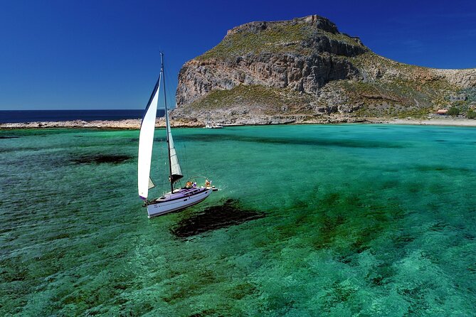 Balos Beach and Gramvousa island shared group Sailing Cruise - Balos Lagoon and its shallow pink-sand shore