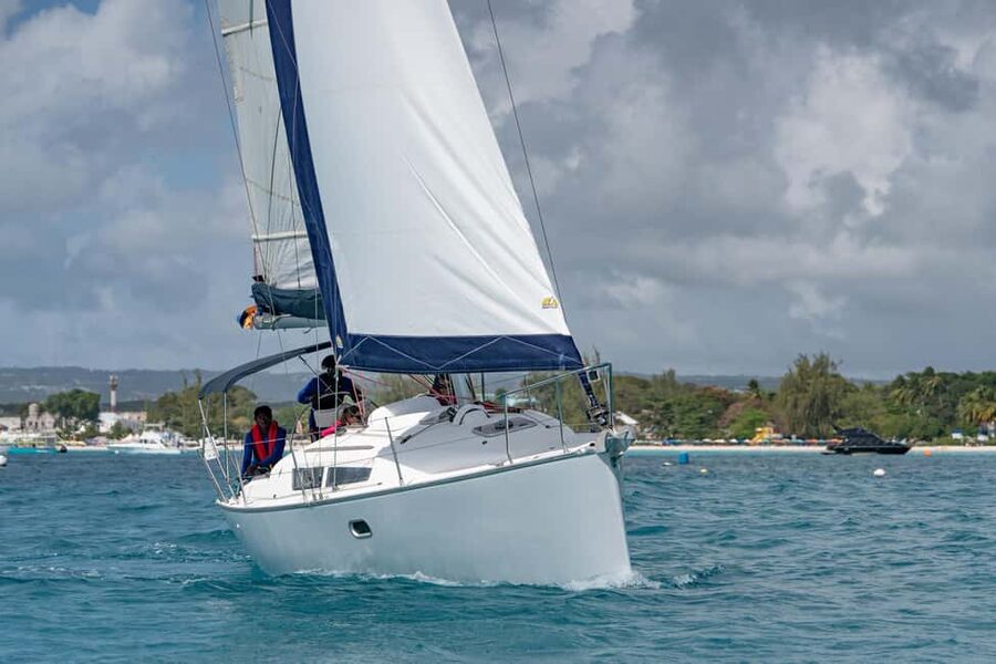 Barbados: Hands-On Sailing Adventure on a Sailing Yacht - The first 1.5 hours along the coast
