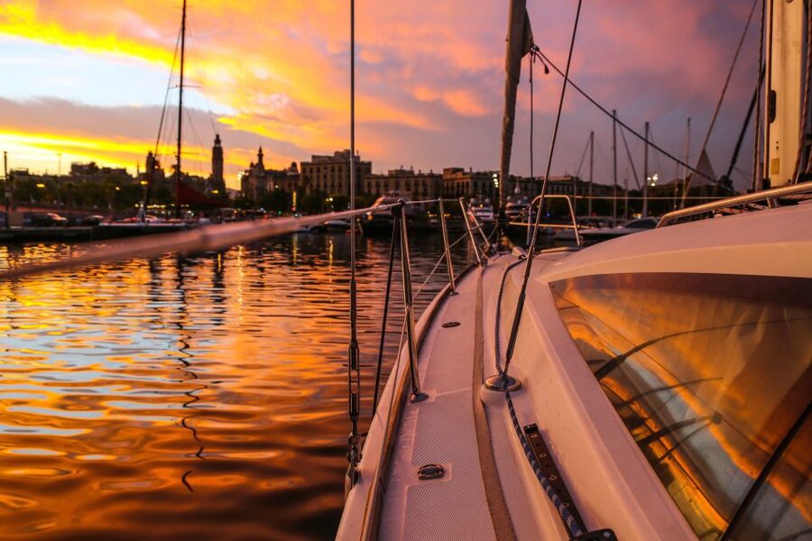 Barcelona: 2-Hour Private Sunset Sailing Experience - Barcelona from the Water at Sunset