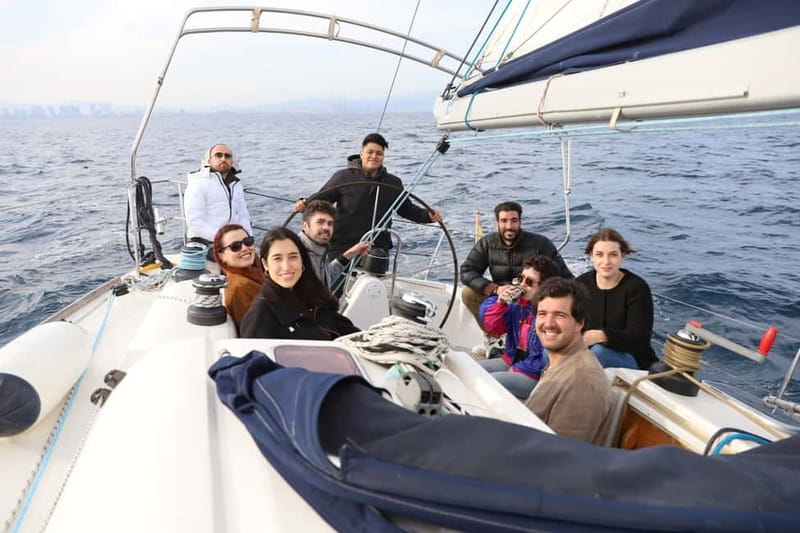 Barcelona 2h private sailing tour for 11 with local Skipper - The first 30 minutes along Barcelona’s coast