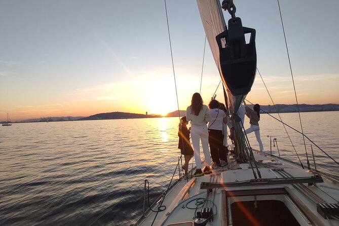 Barcelona Badalona Sailboat Tour Snack Drinks Swimming Sunset - A two-hour sail with more than a skyline view