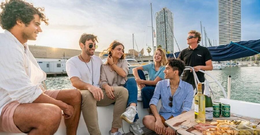 Barcelona: Private Sailing Cruise with Open Bar and Snacks - Port Olímpic, the W Hotel, and the modern waterfront
