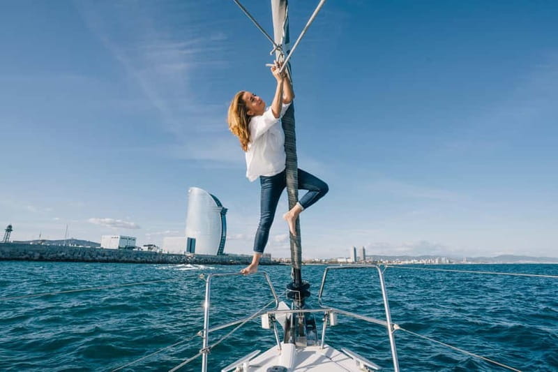 Barcelona: Sailing Tour + Food, Drinks, Swim & Sunset Option - Pinchos, cold cuts, and two drinks on board