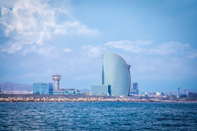 Barcelona Sailing Tour with Swimming, Snacks and Drinks - The Sagrada Família from a surprising angle