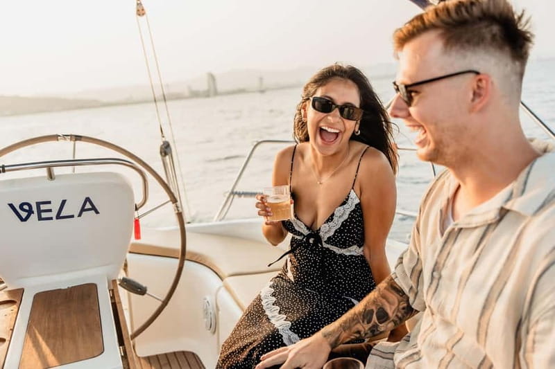 Barcelona: Sailing Tour with Young Local Captain & Drinks - The final pass by Playa de San Sebastián