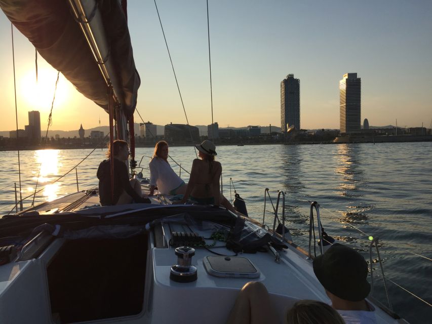 Barcelona: Sunset Sailing Experience with Snacks and Cava - Learning to sail, or simply enjoying the ride