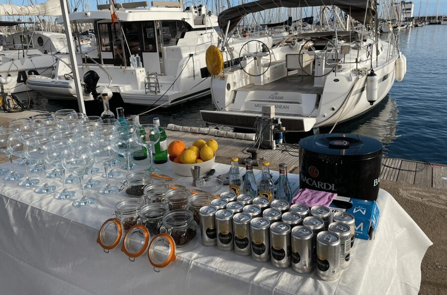 Barcelona Sunset Sailing with Gin Tonic Workshop Option - The gin tonic workshop before departure