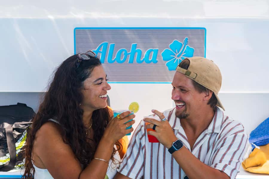 Board from Waikiki Beach for our Aloha Hour Sail - What the Aloha Hour Bar Adds