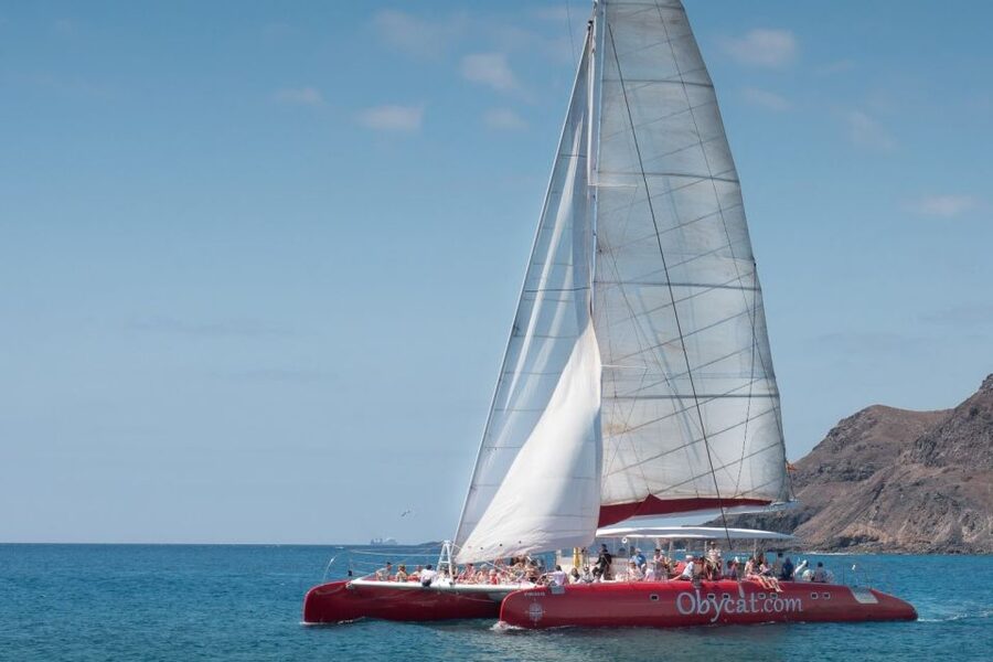Caleta de Fuste: Catamaran Sailing Experience - Pozo Negro Bay and the swim stop