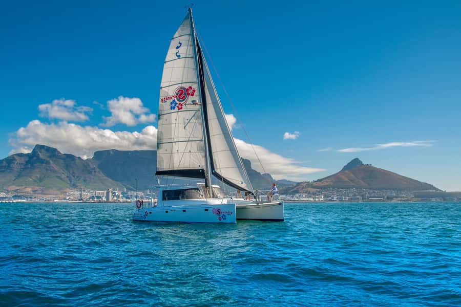 Cape Town Waterfront and Bay: Sailing Trip - Motoring out before the sails rise