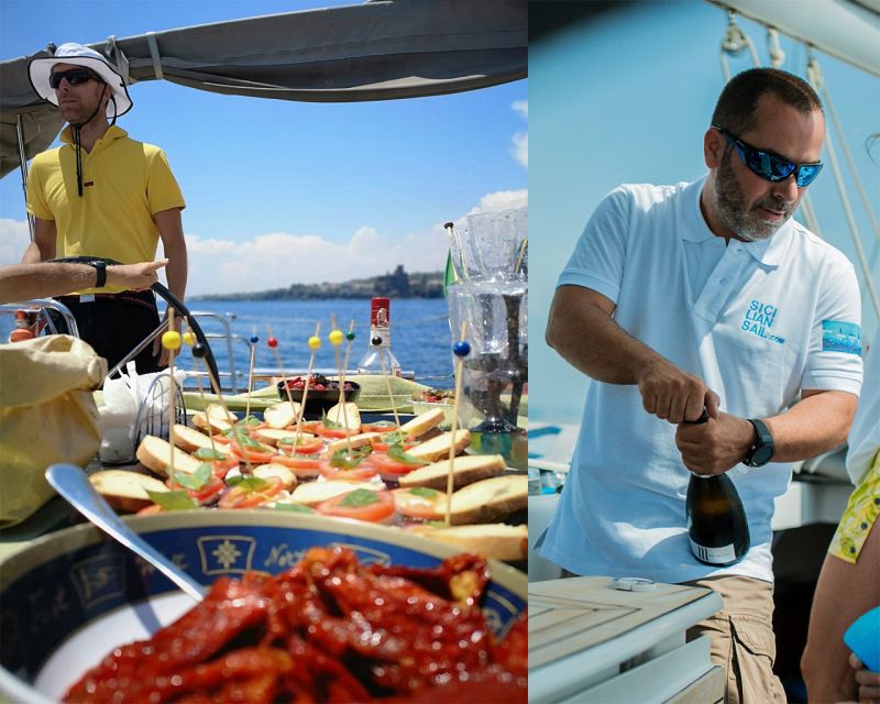 Catania: Coastline Sailing Trip 6hr with Aperitif and Lunch - Prosecco, aperitif, and pasta cooked aboard