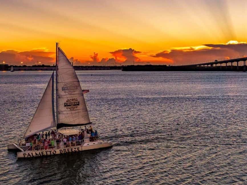 Charleston Harbor Sunset Cruise with Music & Onboard Bar - A sunset sail with a party-boat personality