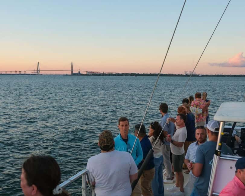 Charleston Harbor Sunset Cruise with Music & Onboard Bar - Meeting at Shem Creek