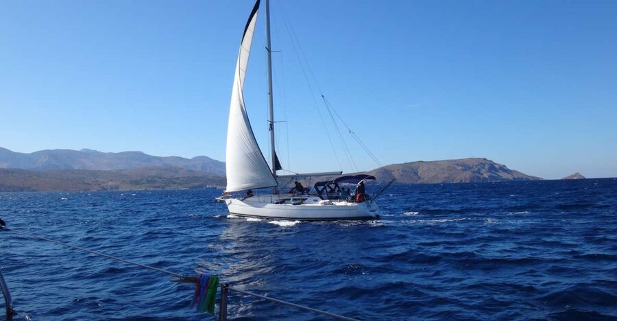 Chios: Sailing Boat Cruise to Oinouses with Meal & Drinks - Watching northeastern Chios from the sea