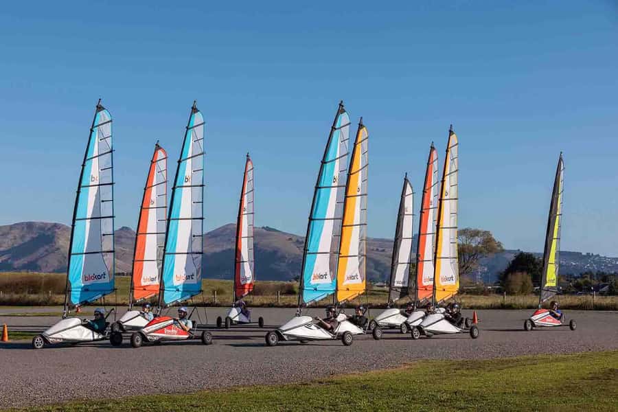 Christchurch: Blokart Land-sailing - The safety briefing gets you moving quickly