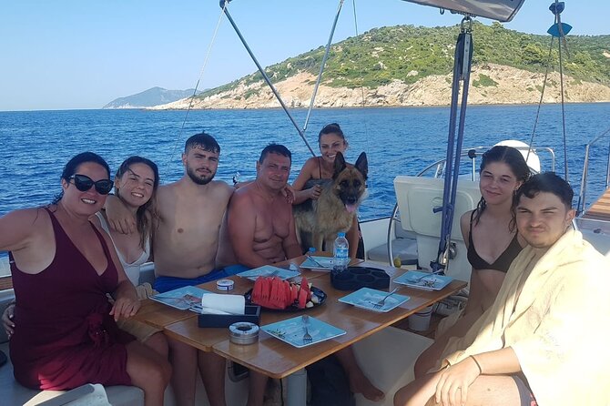 Day sailing Skiathos Skopelos with lunch on Rainbow yacht - Following Skopelos past Mamma Mia Beach