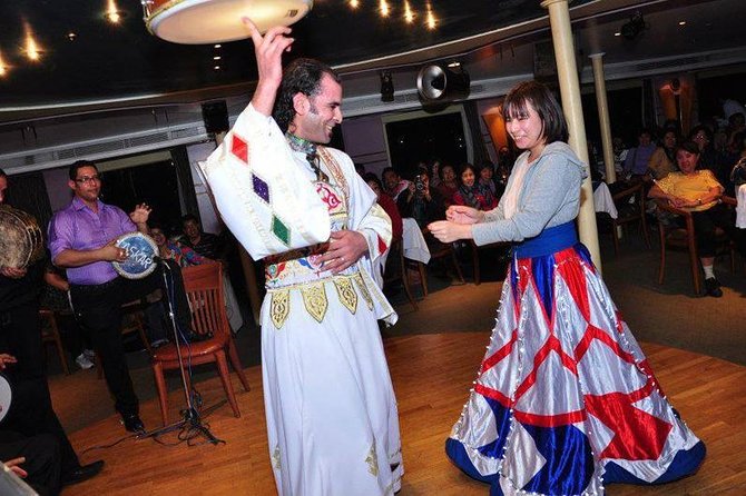 Dinner Nile Cruise belly dancer open buffer tanora show sailing on Nile - Seeing Cairo from the Nile after dark