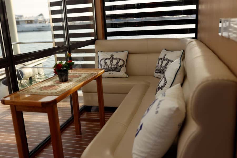 Doha: Sailing| Sea views| Private | 974 Cruises Houseboats - The lower deck gives you room to pause