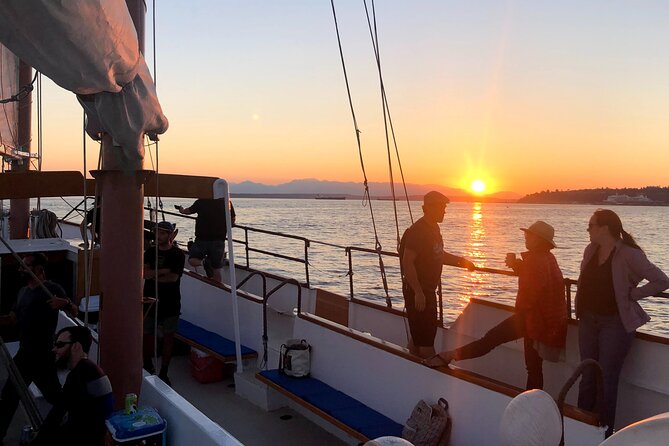 Evening Colors Sunset Sail Tour in Seattle - Raising the sails from Seattle’s waterfront