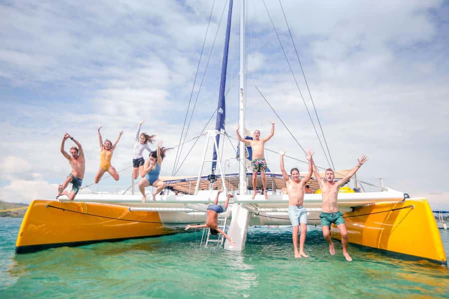 Fiji: South Sea Sailing Experience with Lunch & Drinks - Morning tea and the first views of the Mamanucas