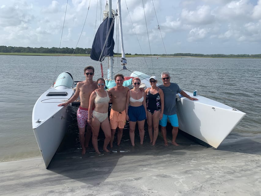 Folly Beach: Private Daytime or Sunset Sail, cooler provided - Sailing past Folly Island and Lowcountry wildlife