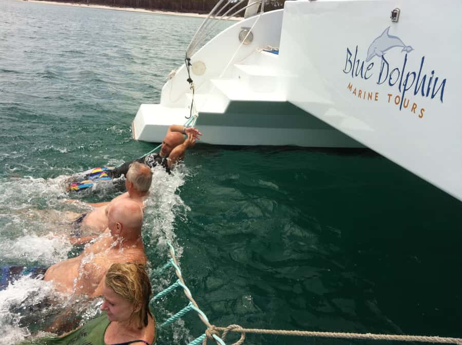 Fraser Island 4-Hour Eco-Sailing Adventure - The AquaMat and boom net
