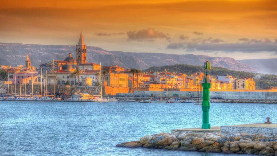 From Alghero: sunset on a sailing boat with aperitif - Sailing toward La Maddalenetta Island