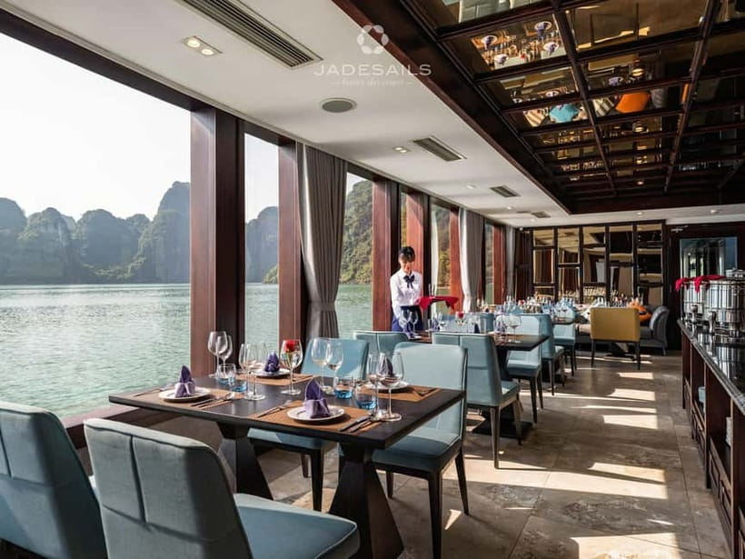 From Hanoi: Top-Rated Ha Long Bay Day Cruise with Jade Sails - 4:30 PM sunset party on the sundeck