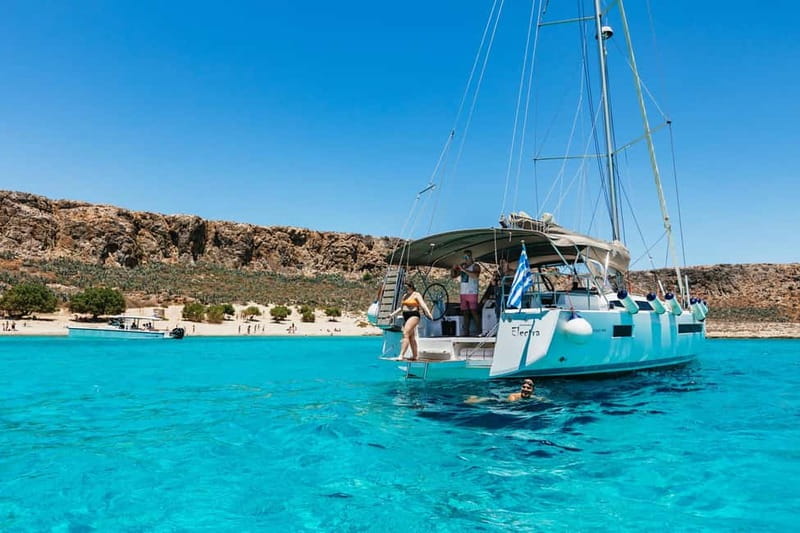 From Kissamos: Balos Gramvousa Sailing Cruise with Lunch - Balos Lagoon: color, swimming, and limited shade