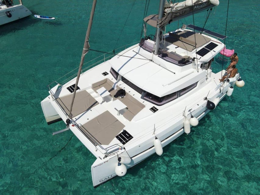 From Panormo: Private Sailing Catamaran Cruise with Lunch - Leaving Panormo on a private catamaran