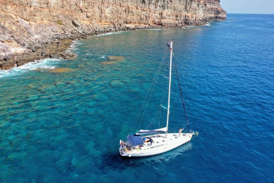 From Puerto de Mogán: Sailboat Trip with Food and Drinks - The swimming and snorkeling stop