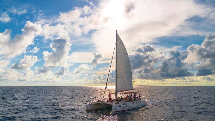 From Punta Cana: Catalina Island Swim, Sail & Snorkel - Reaching the Caribbean Sea and the reef wall