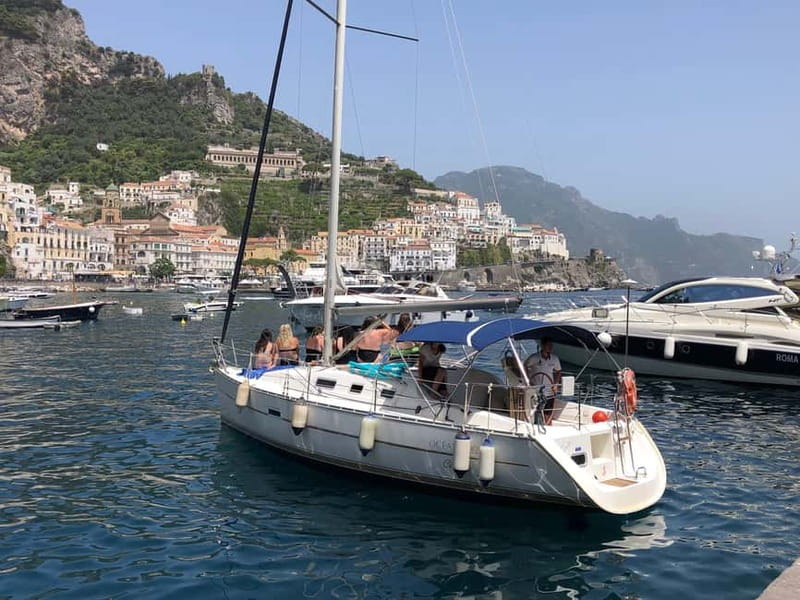 From Salerno: Amalfi Coast Full-Day Sailboat Trip with Lunch - Swimming and snorkeling in clear coastal coves