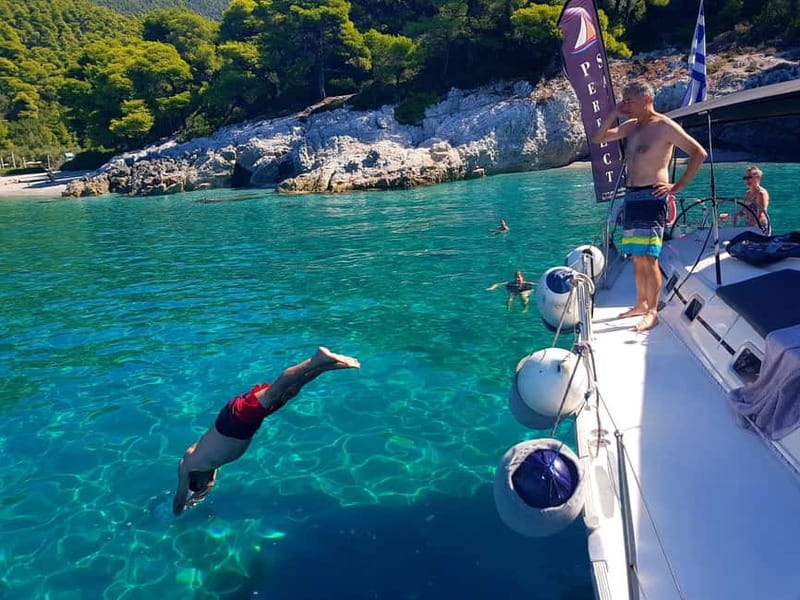 From Skiathos Marina: Yacht Sailing Day Trip with Lunch - Food, Drinks, and Equipment Included