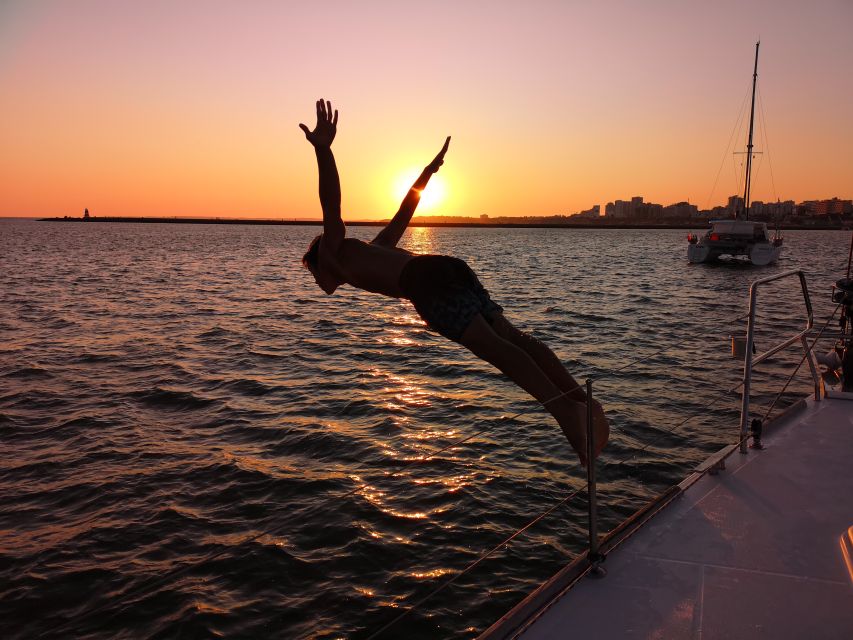 From Vilamoura: Sunset Tour on a Luxury Sailing Yacht - The optional swim stop before sunset