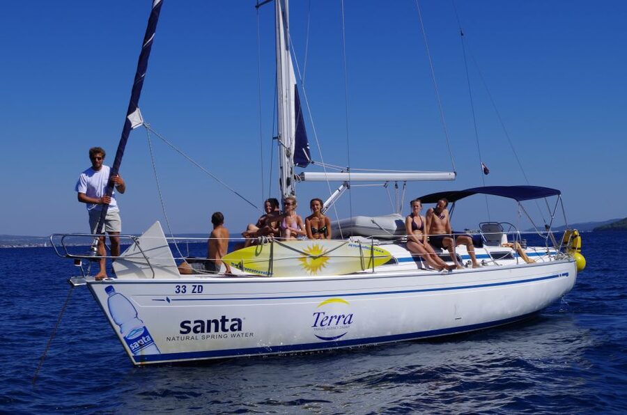 From Zadar: Private Half-Day Sailing Trip - The first swim stop, about one hour in the water