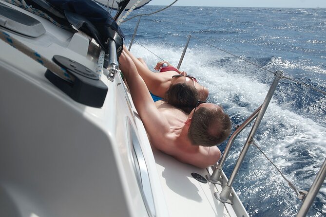 Fuerteventura Sailing Trip from Morro Jable - Anchoring near the Jandía bays for swimming